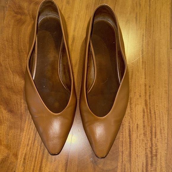 Loro Piana brown Rebecca Calfskin leather slip on ballet flat - Picture 3 of 5